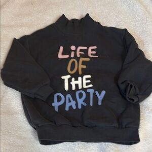 Black 'Life of the Party' Sweatshirt